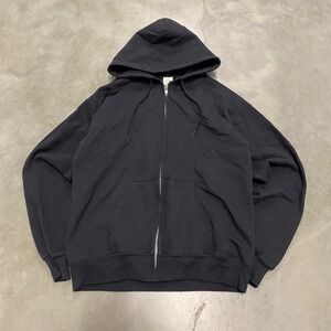 Hanes EcoSmart Mens Full Zip Hoodie Black Fleece Sweatshirt Medium P1607